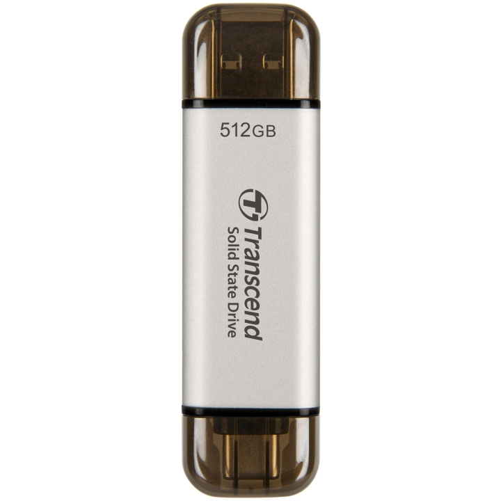 Transcend Portabel SSD ESD310C USB-C 512 GB (R1050/W950) Silver i gruppen Datautstyr / PC-Komponenter / Harddisker / SSD hos TP E-commerce Nordic AB (C25660)