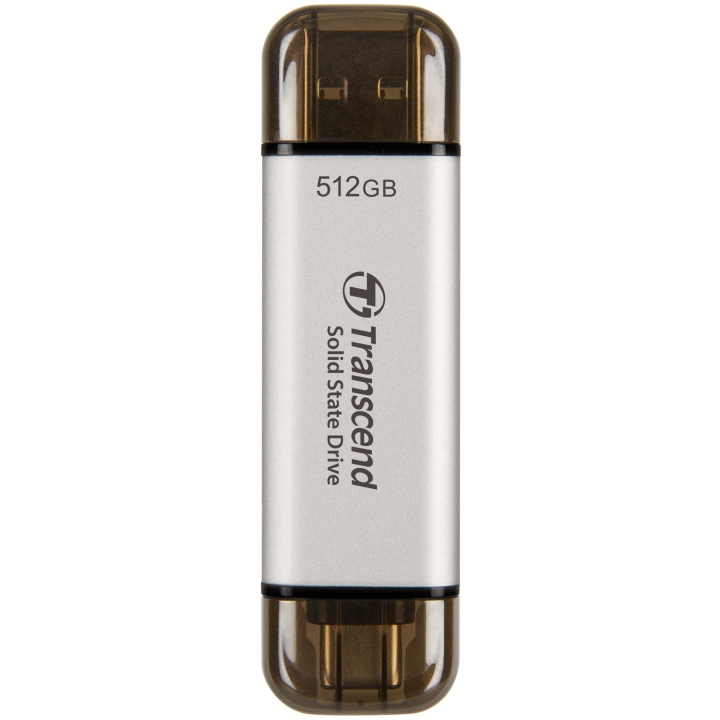 Transcend Bærbar SSD ESD310C USB-C 512 GB (R1050/W950) Sølv i gruppen Datautstyr / PC-Komponenter / Harddisker / SSD hos TP E-commerce Nordic AB (C25660)
