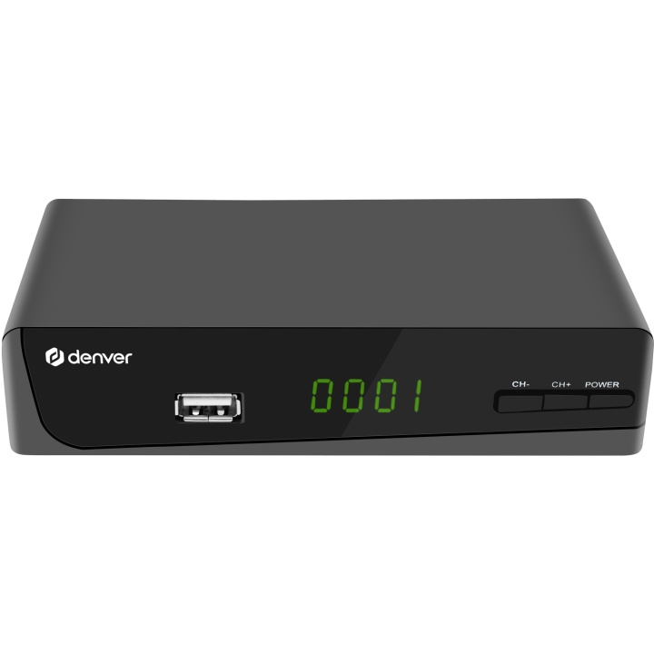 Denver DVB-T2-Box H.265 FTA Boxer USB medieinngang i gruppen Elektronikk / Lyd & Bilde / TV og tilbehør / Bakkesignal/bokser hos TP E-commerce Nordic AB (C25666)