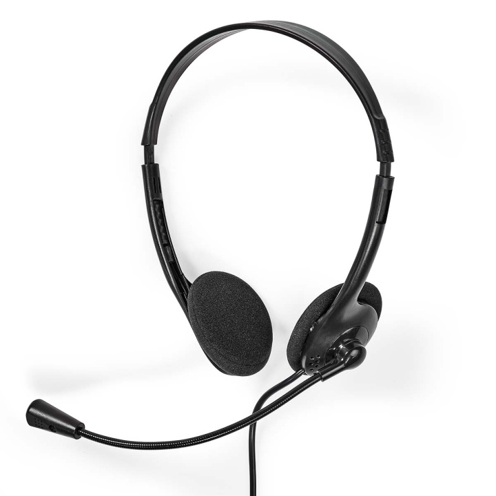 Nedis PC-hodesett | On-Ear | Stereo | USB Type-A / USB Type-C™ | Fold-Away Mikrofon | Sort i gruppen Datautstyr / Datamaskin Tilbehør / Headset hos TP E-commerce Nordic AB (C25673)