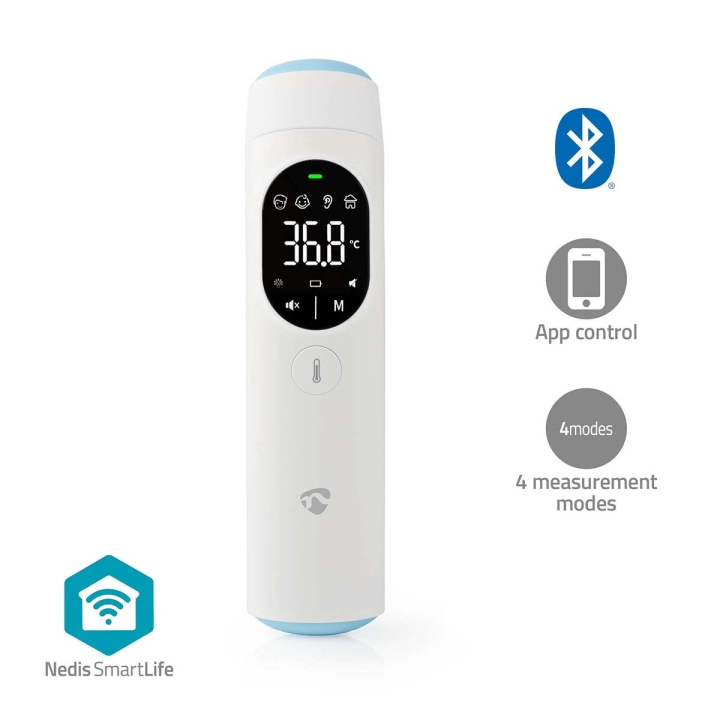 Nedis SmartLife Infrarød Termometer | LED Vise | Øre / Panne | Hvit i gruppen HELSE OG SKJØNNHET / Helsepleie / Febertermometer hos TP E-commerce Nordic AB (C25694)