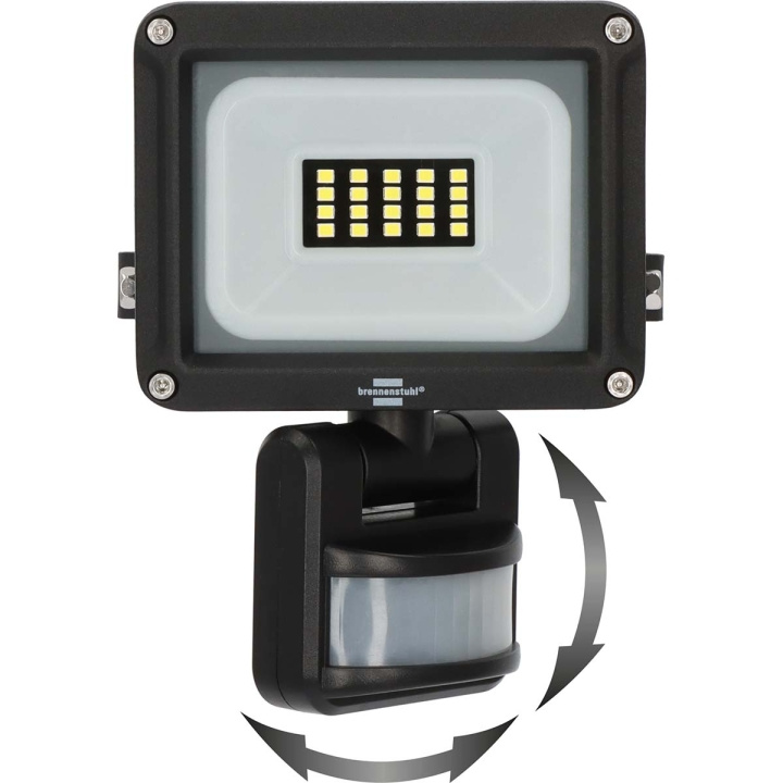 brennenstuhl LED Spotlight JARO 1060 P (LED flomlys for veggmontering for utendørs IP65, 10W, 1150lm, 6500K, med bevegelsesdetektor) i gruppen HJEM, HUS OG HAGE / El og belysning / Utendørsbelysning / LED-lyskastere hos TP E-commerce Nordic AB (C25705)