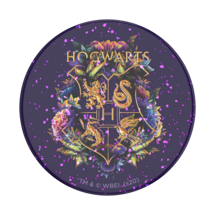 PopSockets PopGrip Glitter Hogwarts Floral i gruppen SMARTTELEFON & NETTBRETT / Annet tilbehør / Popsockets hos TP E-commerce Nordic AB (C25845)