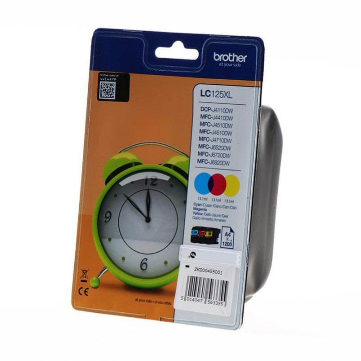 Brother Ink LC125XLRBWBPDR LC-125XL Rainbow-pack i gruppen Datautstyr / Skrivere og tilbehør / Blekk og toner / Toner / Brother hos TP E-commerce Nordic AB (C26044)
