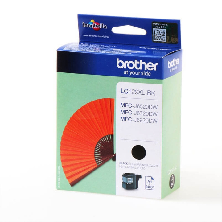 Brother Blekk LC129XLBK LC-129XL Svart i gruppen Datautstyr / Skrivere og tilbehør / Blekk og toner / Toner / Brother hos TP E-commerce Nordic AB (C26055)