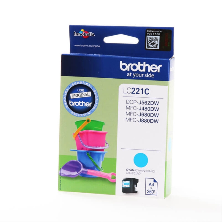 Brother Blekk LC221C LC-221 Cyan i gruppen Datautstyr / Skrivere og tilbehør / Blekk og toner / Toner / Brother hos TP E-commerce Nordic AB (C26062)