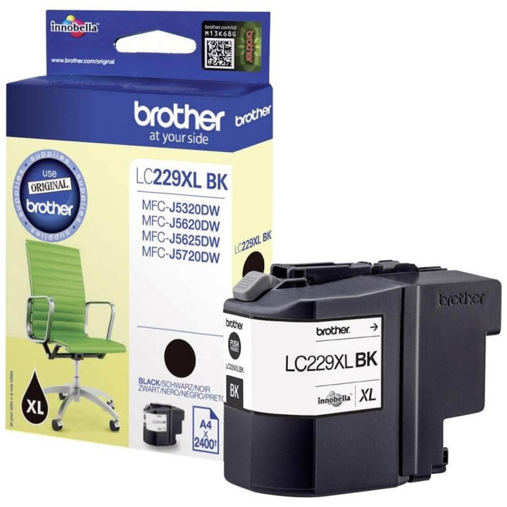 Brother Blekk LC229XLBK LC-229XL Svart i gruppen Datautstyr / Skrivere og tilbehør / Blekk og toner / Toner / Brother hos TP E-commerce Nordic AB (C26076)