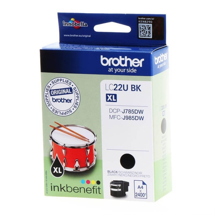 Brother Blekk LC22UBK LC-22U Svart i gruppen Datautstyr / Skrivere og tilbehør / Blekk og toner / Toner / Brother hos TP E-commerce Nordic AB (C26082)