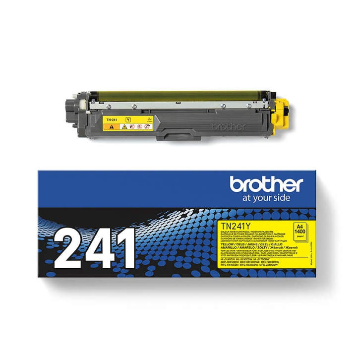 BROTHER Toner TN241Y TN-241 Yellow i gruppen Datautstyr / Skrivere og tilbehør / Blekk og toner / Toner / Brother hos TP E-commerce Nordic AB (C26195)