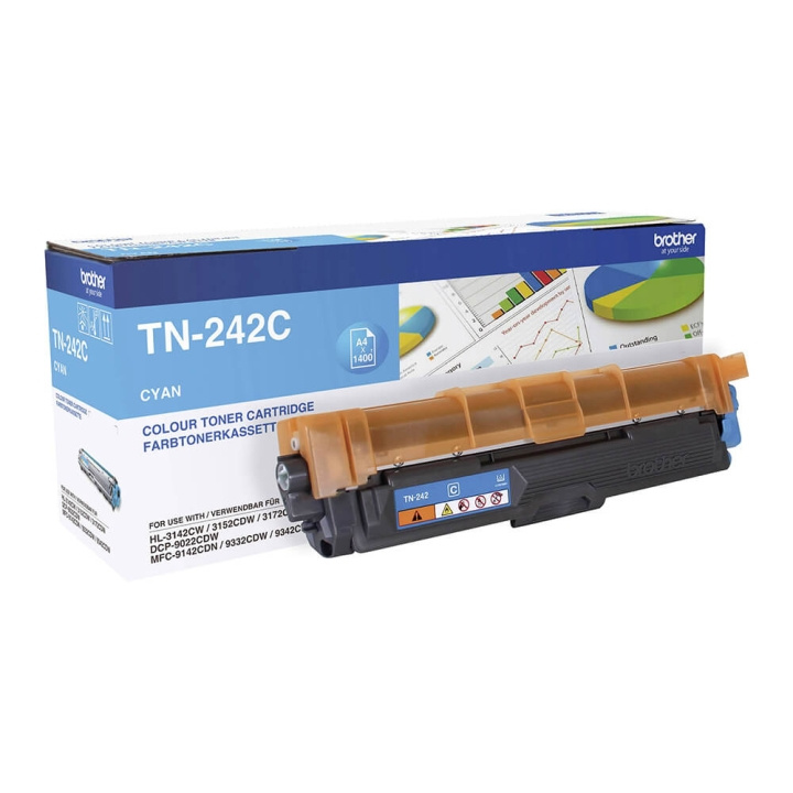 Brother Toner TN242C TN-242 Cyan i gruppen Datautstyr / Skrivere og tilbehør / Blekk og toner / Blekkpatroner / Brother hos TP E-commerce Nordic AB (C26198)