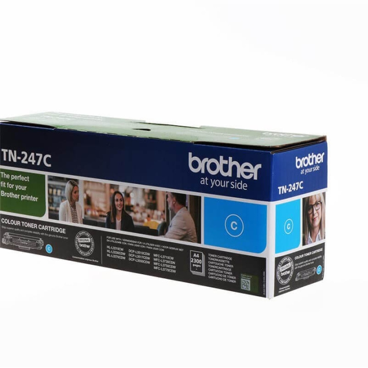 Brother Toner TN247C Cyan i gruppen Datautstyr / Skrivere og tilbehør / Blekk og toner / Trommer / Brother hos TP E-commerce Nordic AB (C26213)