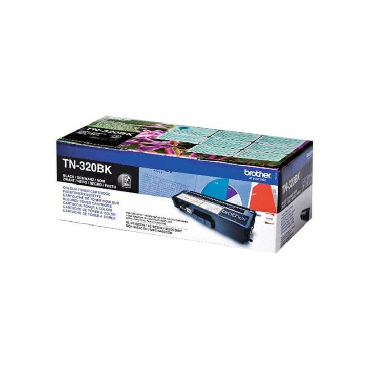 Brother Toner TN320BK TN-320 Svart i gruppen Datautstyr / Skrivere og tilbehør / Blekk og toner / Toner / Brother hos TP E-commerce Nordic AB (C26219)