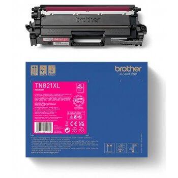 Brother Toner TN821XLM TN-821XL Magenta i gruppen Datautstyr / Skrivere og tilbehør / Blekk og toner / Toner / Brother hos TP E-commerce Nordic AB (C26283)