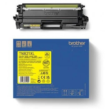Brother Toner TN821XLY TN-821XL Gul i gruppen Datautstyr / Skrivere og tilbehør / Blekk og toner / Blekkpatroner / Brother hos TP E-commerce Nordic AB (C26284)