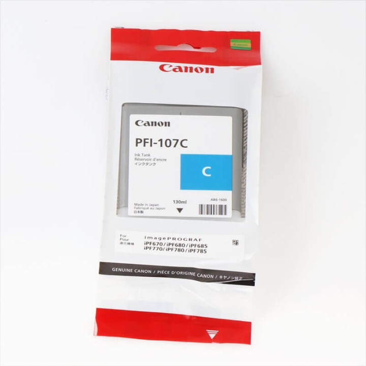 Canon Blekk 6706B001 PFI-107 Cyan i gruppen Datautstyr / Skrivere og tilbehør / Blekk og toner / Toner / Canon hos TP E-commerce Nordic AB (C26322)