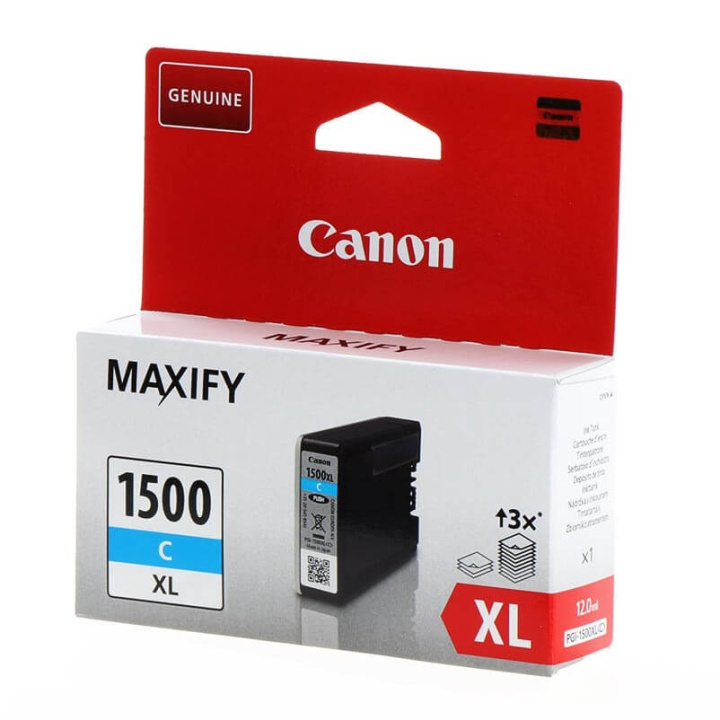 Canon Blekk 9193B001 PGI-1500XL Cyan i gruppen Datautstyr / Skrivere og tilbehør / Blekk og toner / Toner / Canon hos TP E-commerce Nordic AB (C26339)