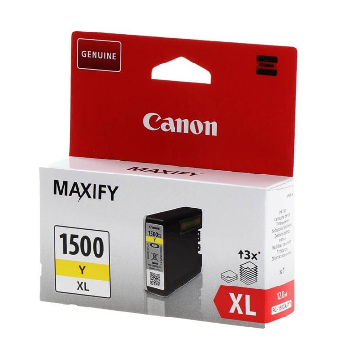 Canon Blekk 9195B001 PGI-1500XL Gul Høy Kapasitet i gruppen Datautstyr / Skrivere og tilbehør / Blekk og toner / Toner / Canon hos TP E-commerce Nordic AB (C26341)