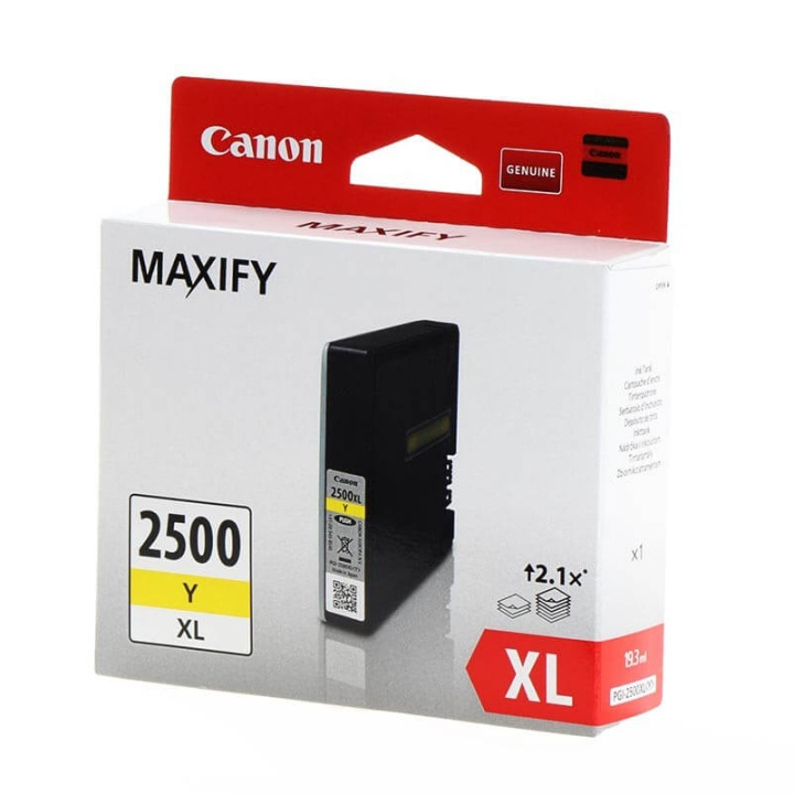 Canon Blekk 9267B001 PGI-2500XL Gul i gruppen Datautstyr / Skrivere og tilbehør / Blekk og toner / Toner / Canon hos TP E-commerce Nordic AB (C26348)