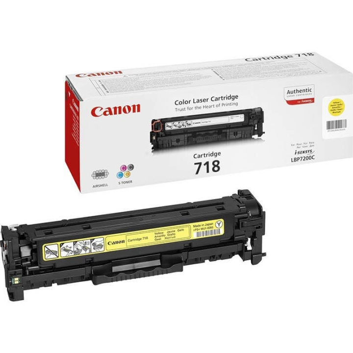 Canon Toner 2659B002 718 Gul i gruppen Datautstyr / Skrivere og tilbehør / Blekk og toner / Toner / Canon hos TP E-commerce Nordic AB (C26506)