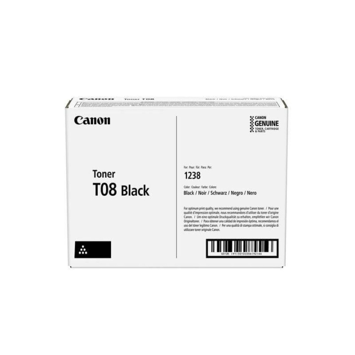 Canon Toner 3010C006 T08 Svart i gruppen Datautstyr / Skrivere og tilbehør / Blekk og toner / Toner / Canon hos TP E-commerce Nordic AB (C26578)