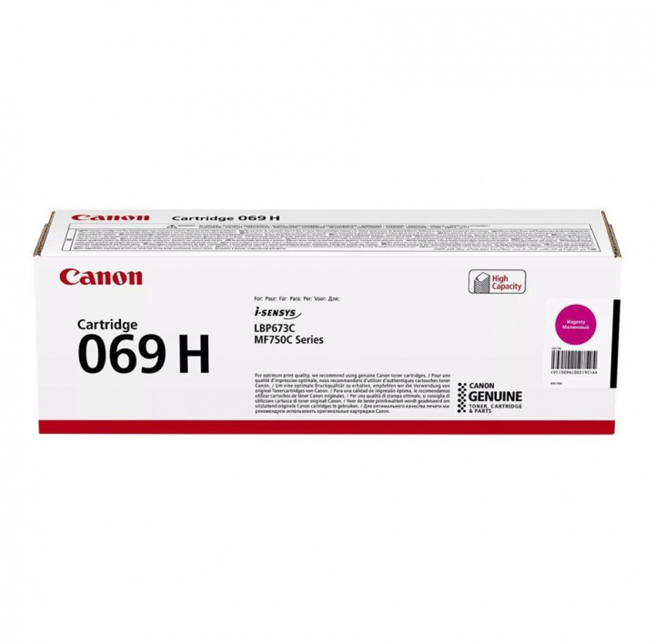 Canon Toner 5096C002 069H Magenta Høy Kapasitet i gruppen Datautstyr / Skrivere og tilbehør / Blekk og toner / Toner / Canon hos TP E-commerce Nordic AB (C26595)