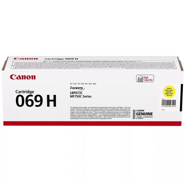 Canon Toner 5095C002 069H Gul Høy Kapasitet i gruppen Datautstyr / Skrivere og tilbehør / Blekk og toner / Toner / Canon hos TP E-commerce Nordic AB (C26596)