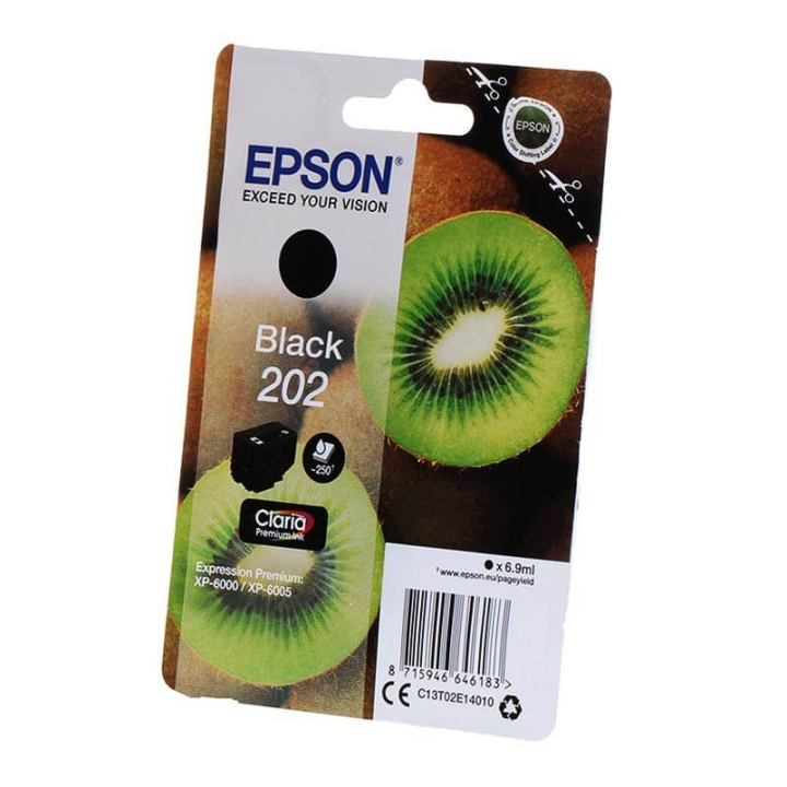 EPSON Blekk C13T02E14010 202 Svart Kiwi i gruppen Datautstyr / Skrivere og tilbehør / Blekk og toner / Blekkpatroner / Epson hos TP E-commerce Nordic AB (C26675)