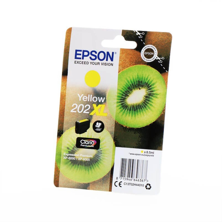 EPSON Blekk C13T02H44010 202XL Gul Kiwi i gruppen Datautstyr / Skrivere og tilbehør / Blekk og toner / Blekkpatroner / Epson hos TP E-commerce Nordic AB (C26681)