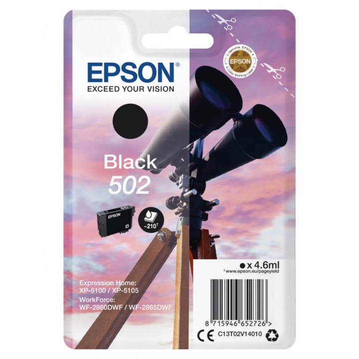 EPSON Blekk C13T02W14010 502XL Svart Binoculars i gruppen Datautstyr / Skrivere og tilbehør / Blekk og toner / Blekkpatroner / Epson hos TP E-commerce Nordic AB (C26685)