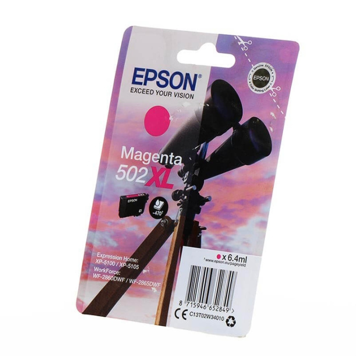 EPSON Blekk C13T02W34010 502XL Magenta Binoculars i gruppen Datautstyr / Skrivere og tilbehør / Blekk og toner / Blekkpatroner / Epson hos TP E-commerce Nordic AB (C26687)