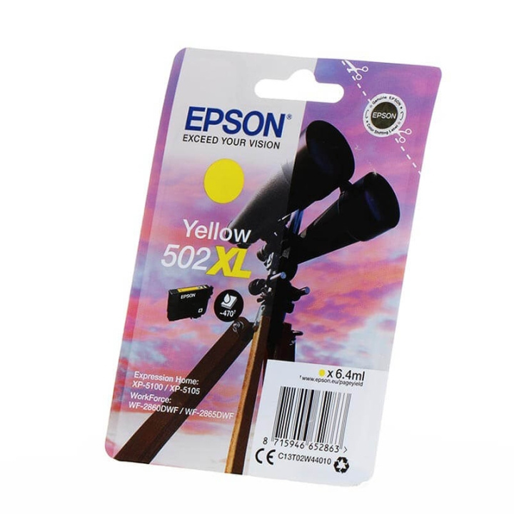 EPSON Blekk C13T02W44010 502XL Gul Binoculars i gruppen Datautstyr / Skrivere og tilbehør / Blekk og toner / Blekkpatroner / Epson hos TP E-commerce Nordic AB (C26688)