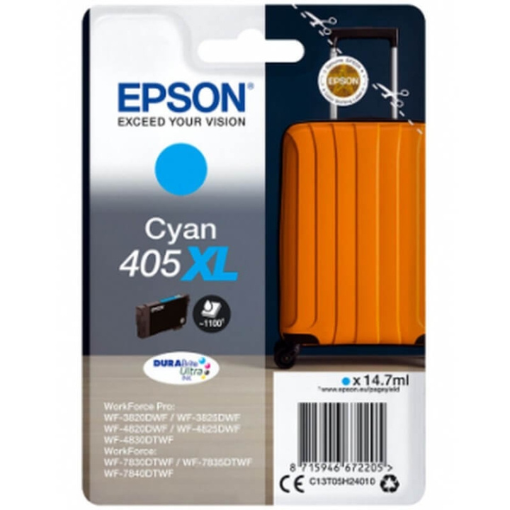 EPSON Blekk C13T05H24010 405XL Cyan Suitcase i gruppen Datautstyr / Skrivere og tilbehør / Blekk og toner / Blekkpatroner / Epson hos TP E-commerce Nordic AB (C26715)