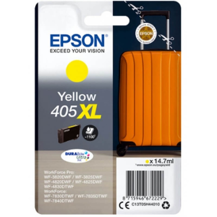 Epson Blekk C13T05H44010 405XL Gul Suitcase i gruppen Datautstyr / Skrivere og tilbehør / Blekk og toner / Blekkpatroner / Epson hos TP E-commerce Nordic AB (C26717)