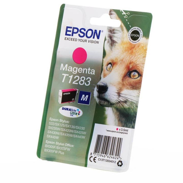 EPSON Blekk C13T12834012 T1283 Magenta Fox i gruppen Datautstyr / Skrivere og tilbehør / Blekk og toner / Blekkpatroner / Epson hos TP E-commerce Nordic AB (C26750)