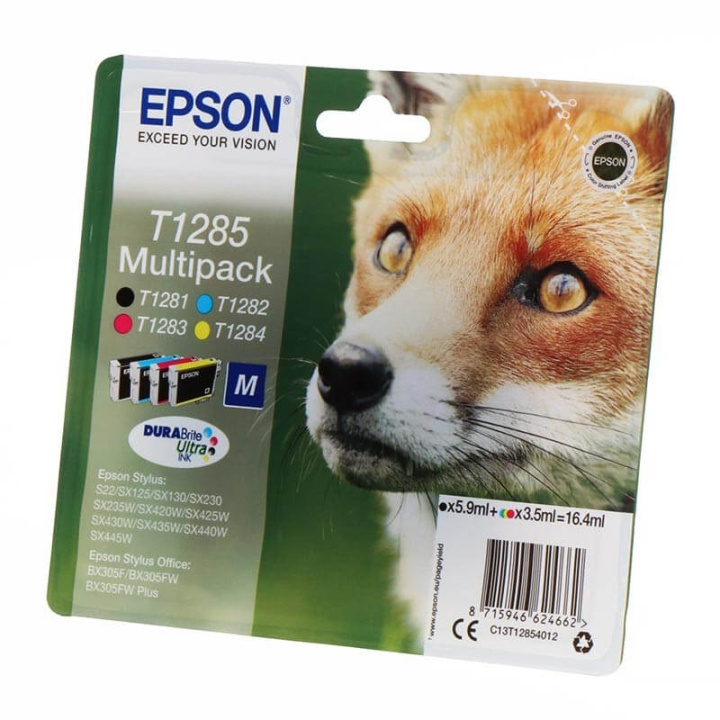 Epson Blekk C13T12854012 T1285 Multipack, Fox i gruppen Datautstyr / Skrivere og tilbehør / Blekk og toner / Blekkpatroner / Epson hos TP E-commerce Nordic AB (C26752)