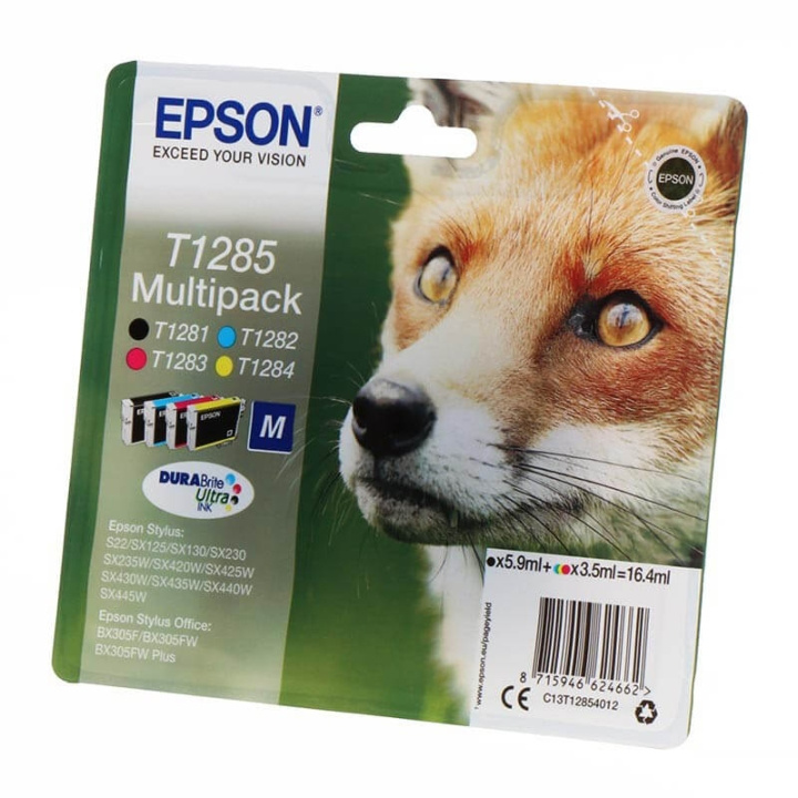 EPSON Blekk C13T12854012 T1285 Multipack Fox i gruppen Datautstyr / Skrivere og tilbehør / Blekk og toner / Blekkpatroner / Epson hos TP E-commerce Nordic AB (C26752)