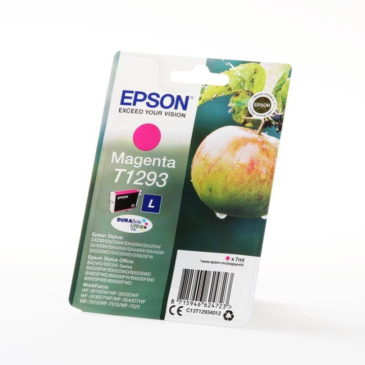 Epson Bläck C13T12934012 T1293 Magenta, Äpple i gruppen Datautstyr / Skrivere og tilbehør / Blekk og toner / Blekkpatroner / Epson hos TP E-commerce Nordic AB (C26755)