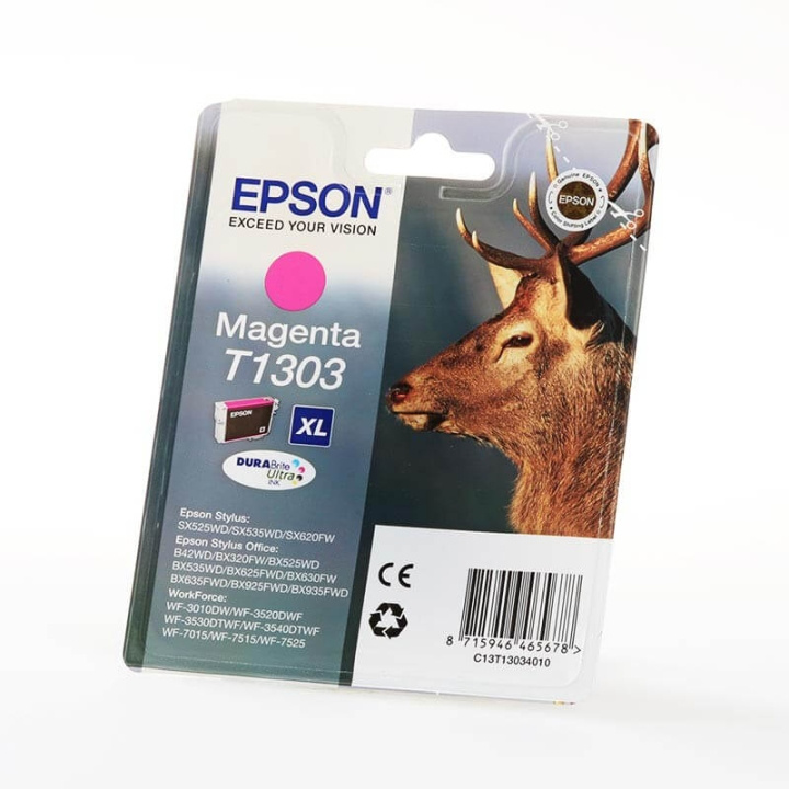 Epson Blekk C13T13034012 T1303 Magenta, hjort i gruppen Datautstyr / Skrivere og tilbehør / Blekk og toner / Blekkpatroner / Epson hos TP E-commerce Nordic AB (C26760)