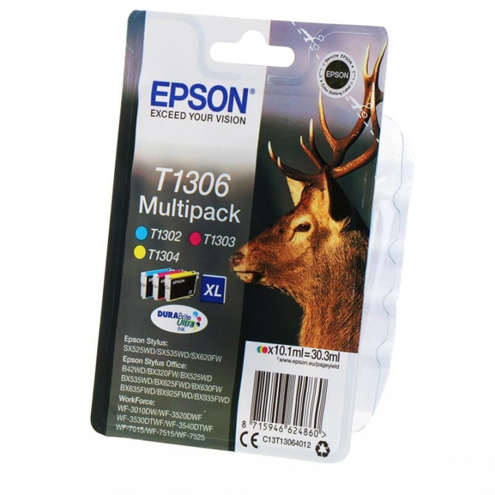 Epson Blekk C13T13064012 T1306 Multipack, hjort i gruppen Datautstyr / Skrivere og tilbehør / Blekk og toner / Blekkpatroner / Epson hos TP E-commerce Nordic AB (C26762)