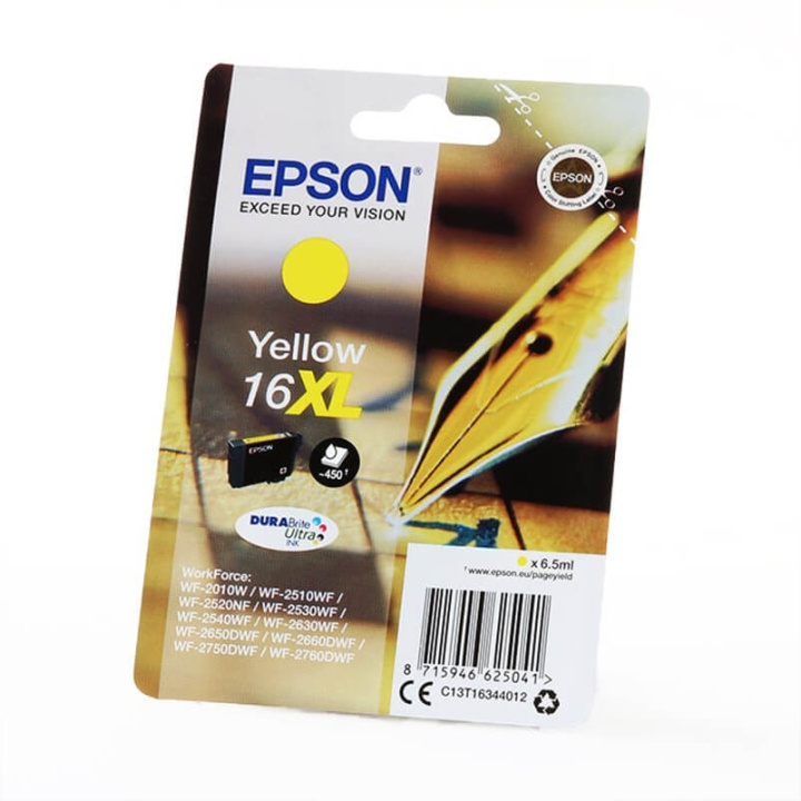 EPSON Blekk C13T16344012 16XL Gul Crossword i gruppen Datautstyr / Skrivere og tilbehør / Blekk og toner / Blekkpatroner / Epson hos TP E-commerce Nordic AB (C26771)