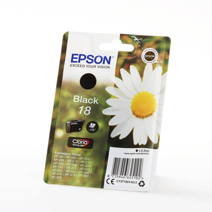 EPSON Blekk C13T18014012 18 Svart Daisy i gruppen Datautstyr / Skrivere og tilbehør / Blekk og toner / Blekkpatroner / Epson hos TP E-commerce Nordic AB (C26774)