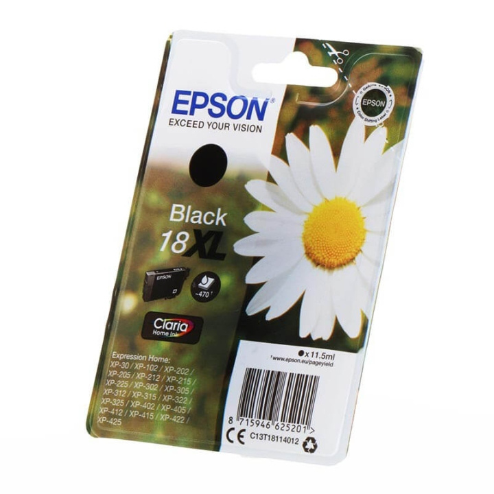 EPSON Blekk C13T18114012 18XL Svart Daisy i gruppen Datautstyr / Skrivere og tilbehør / Blekk og toner / Blekkpatroner / Epson hos TP E-commerce Nordic AB (C26778)