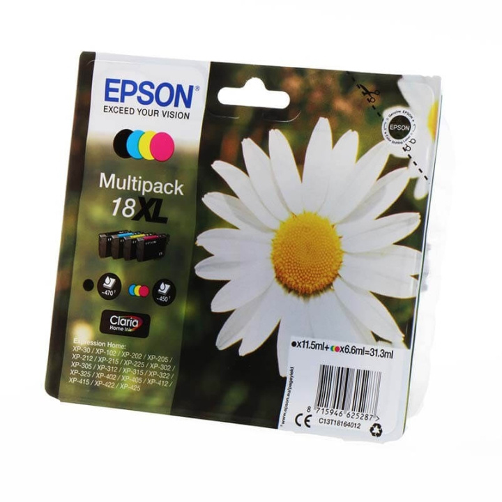 EPSON Blekk C13T18164012 18XL Multipack Daisy i gruppen Datautstyr / Skrivere og tilbehør / Blekk og toner / Blekkpatroner / Epson hos TP E-commerce Nordic AB (C26781)