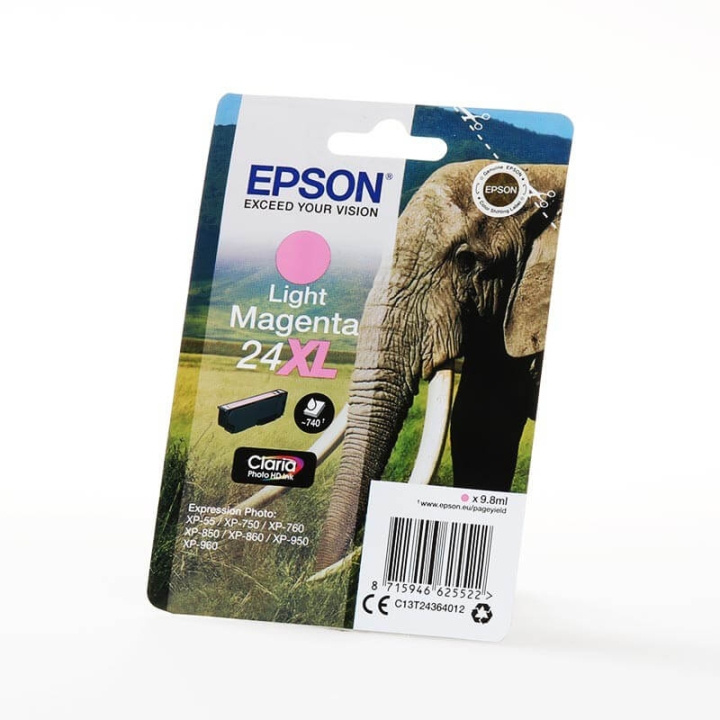 Epson Blekk C13T24364012 24XL Lys Magenta Elephant i gruppen Datautstyr / Skrivere og tilbehør / Blekk og toner / Blekkpatroner / Epson hos TP E-commerce Nordic AB (C26788)