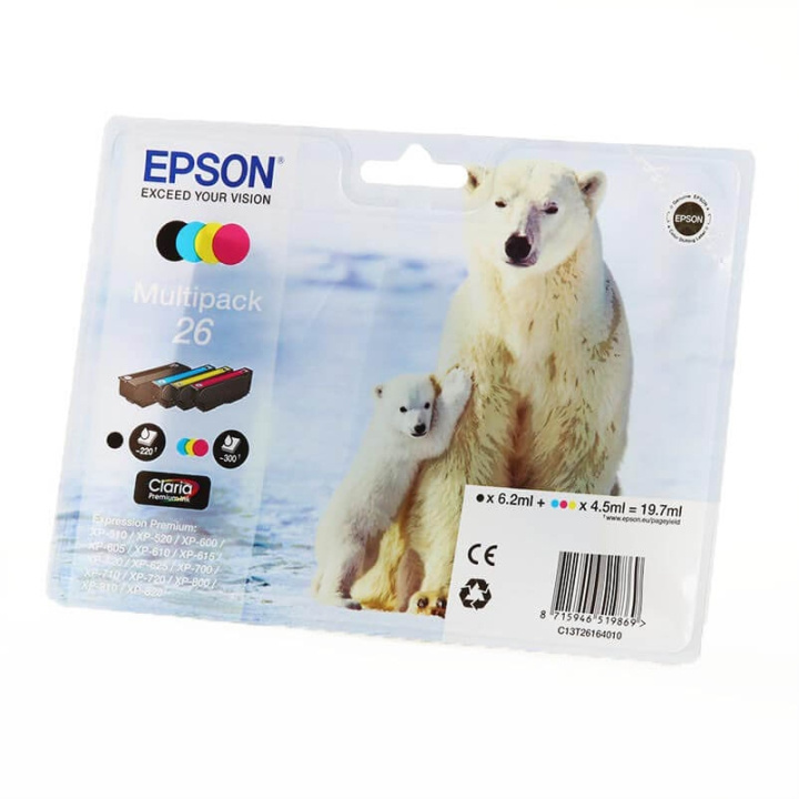 EPSON Blekk C13T26164010 26 Multipack Polar Bear i gruppen Datautstyr / Skrivere og tilbehør / Blekk og toner / Blekkpatroner / Epson hos TP E-commerce Nordic AB (C26791)