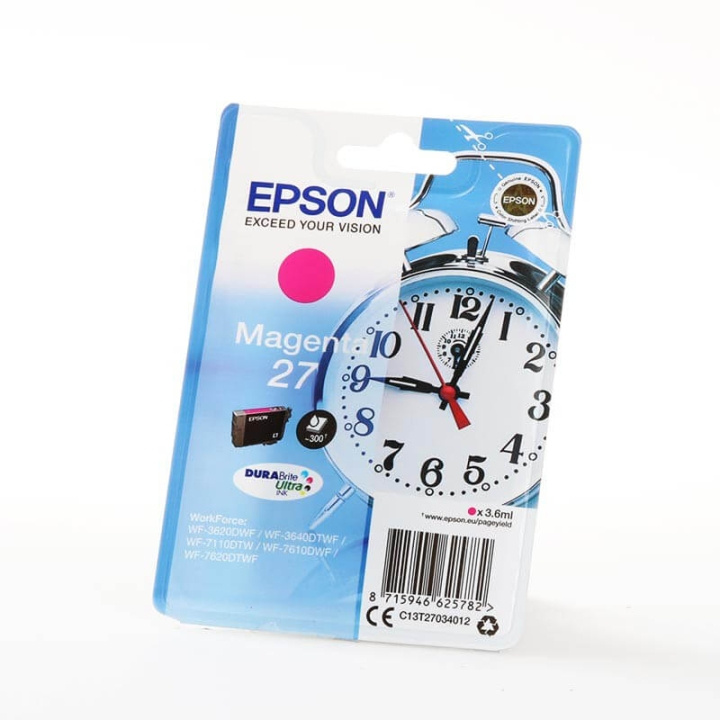 EPSON Blekk C13T27034012 27 Magenta Alarm Clock i gruppen Datautstyr / Skrivere og tilbehør / Blekk og toner / Blekkpatroner / Epson hos TP E-commerce Nordic AB (C26798)