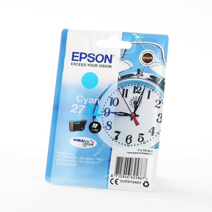 EPSON Blekk C13T27124012 27XL Cyan Alarm Clock i gruppen Datautstyr / Skrivere og tilbehør / Blekk og toner / Blekkpatroner / Epson hos TP E-commerce Nordic AB (C26802)