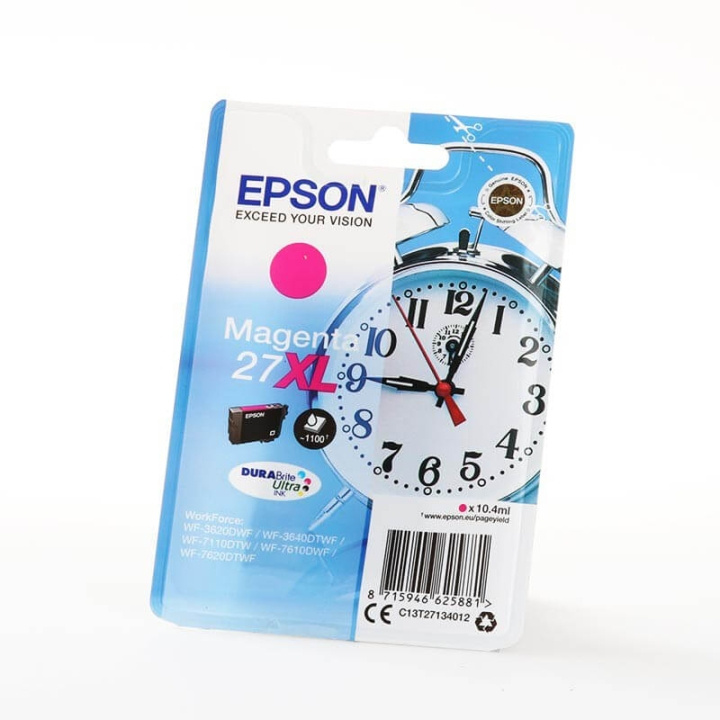 EPSON Blekk C13T27134012 27XL Magenta Alarm Clock i gruppen Datautstyr / Skrivere og tilbehør / Blekk og toner / Blekkpatroner / Epson hos TP E-commerce Nordic AB (C26803)