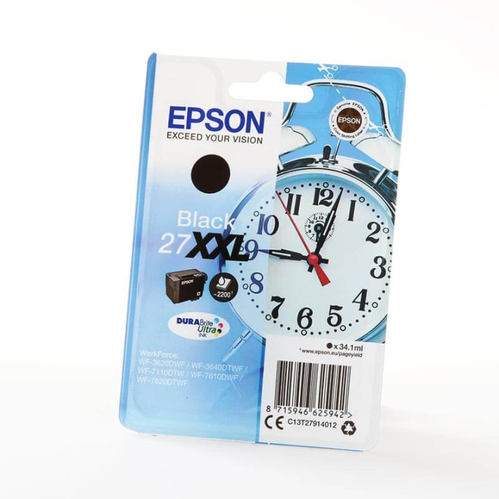 Epson Blekk C13T27914012 27XXL Svart Alarm Clock i gruppen Datautstyr / Skrivere og tilbehør / Blekk og toner / Blekkpatroner / Epson hos TP E-commerce Nordic AB (C26806)