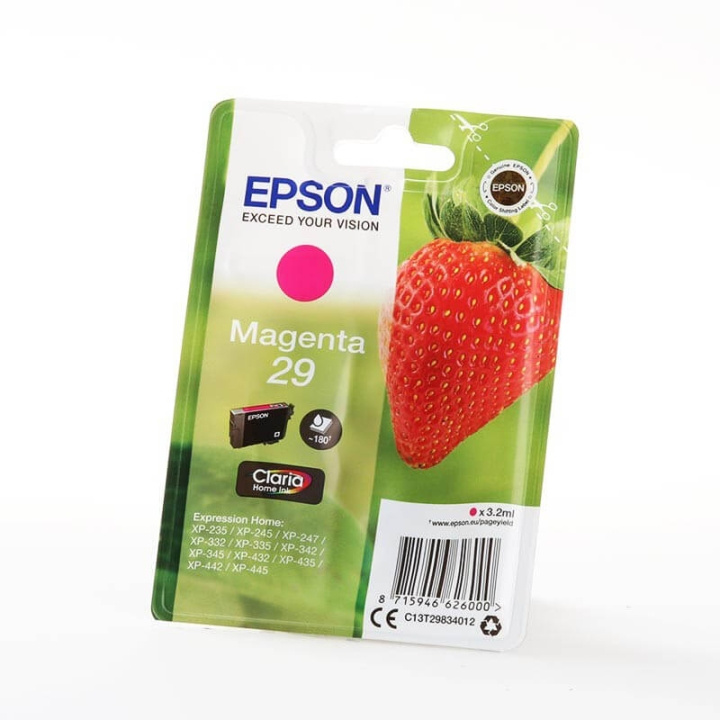 EPSON Blekk C13T29834012 29 Magenta Strawberry i gruppen Datautstyr / Skrivere og tilbehør / Blekk og toner / Blekkpatroner / Epson hos TP E-commerce Nordic AB (C26809)